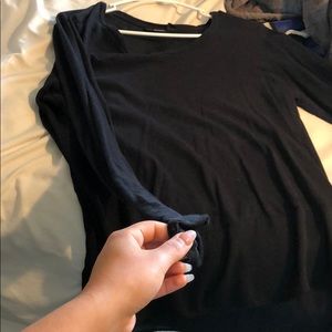 Long sleeve top with sheer bottom